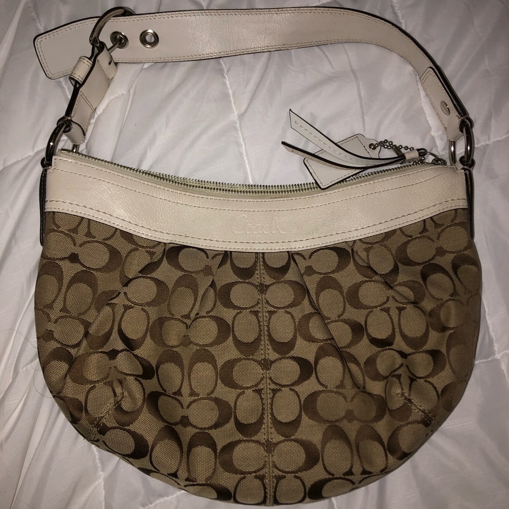 Authentic white Coach bag